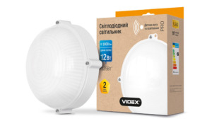 Світильник LED  12 Вт 5000K 220V (VL-BHR-125AW-S) VIDEX з датчиком руху та освітлення - Фото