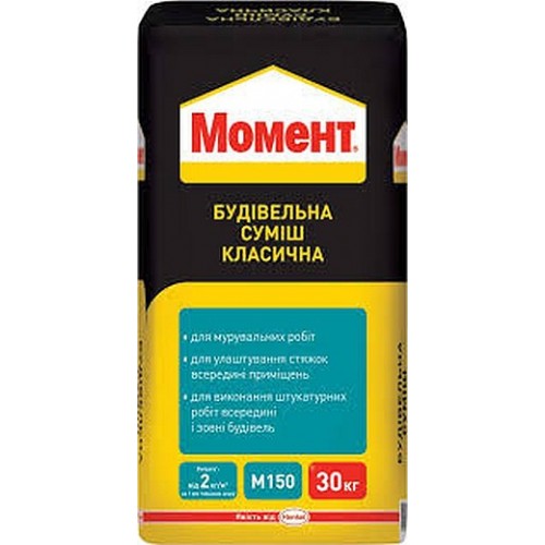 Суміш будівельна класична Момент 30кг, 716423 - Фото