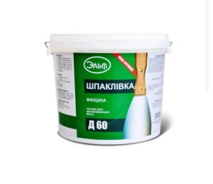 Шпаклівка “Д-60”  акрилова супер біла 1,5кг - Фото