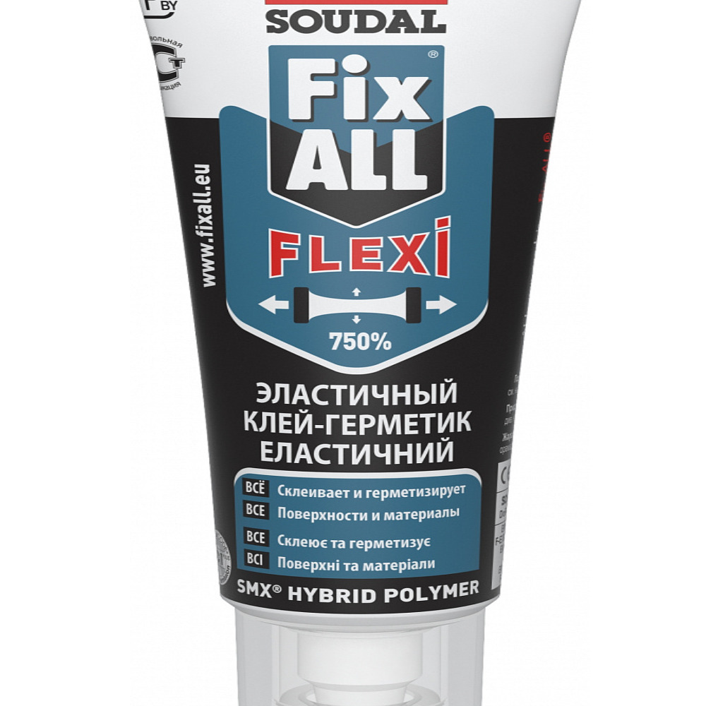 Клей-герметик FIX ALL Flexi білий 125мл - Фото